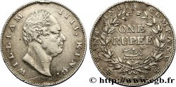 INDES BRITANNIQUES 1 Roupie William IV 1835 Calcutta TTB 