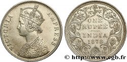 INDIA BRITANNICA 1 Roupie Victoria 1878  Bombay
