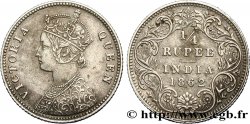BRITISH INDIA 1/4 Roupie Victoria 1862 Calcutta