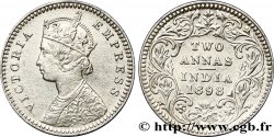 INDES BRITANNIQUES 2 Annas Victoria 1898 Calcutta TTB+ 