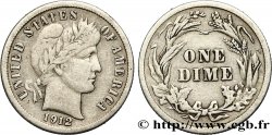 ÉTATS-UNIS D AMÉRIQUE 1 Dime Barber 1912 Philadelphie TB+ 