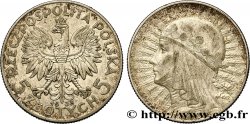 POLOGNE 5 Zlotych aigle / reine Jadwiga 1933 Varsovie TTB 