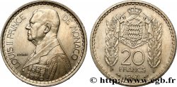 MONACO 20 Francs prince Louis II / armes 1947 Paris VZ 