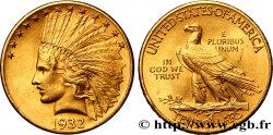STATI UNITI D AMERICA 10 Dollars or  Indian Head , 2e type 1932 Philadelphie