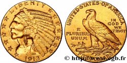 ÉTATS-UNIS D AMÉRIQUE 5 Dollars or  Indian Head  1913 San Francisco