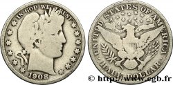 UNITED STATES OF AMERICA 1/2 Dollar Barber 1908 Philadelphie