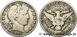 UNITED STATES OF AMERICA 1/2 Dollar Barber 1914 Philadelphie