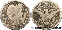 ÉTATS-UNIS D&nbsp;AMÉRIQUE 1/4 Dollar Barber 1900 Philadelphie