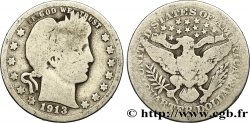 ÉTATS-UNIS D&nbsp;AMÉRIQUE 1/4 Dollar Barber 1913 Philadelphie