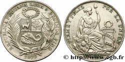 PERU 1 Sol emblème / “Liberté” 1933 Lima AU 