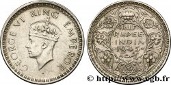 INDES BRITANNIQUES 1/2 Rupee (Roupie) Georges VI 1945 Lahore - L
