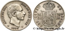 PHILIPPINES 20 Centimos de Peso Alphonse XII 1885 Manille