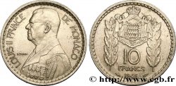 MONACO 10 Francs Louis II / manteau d’armes couronné 1946 Paris