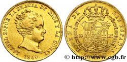 SPANIEN 80 Reales Isabelle II 1840 Barcelone
