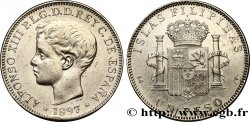 PHILIPPINES 1 Peso Alphonse XIII 1897 Madrid