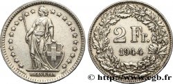 SWITZERLAND 2 Francs Helvetia 1944 Berne