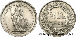 SUISSE 2 Francs Helvetia 1957 Berne