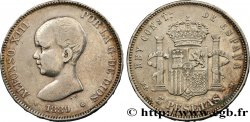 SPAIN 5 Pesetas Alphonse XIII 1er type 1889 Madrid