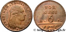 NAPLES - ROYAUME DE NAPLES - FERDINAND IV 6 Tornesi 1801 