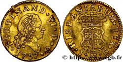 SPANIEN 1/2 Escudo or Ferdinand VI 1757 Madrid