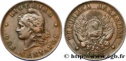ARGENTINA 2 Centavos emblème / “Liberté” 1890 