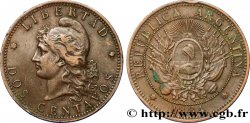 ARGENTINA 2 Centavos emblème / “Liberté” 1884 
