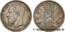BELGIQUE 5 Francs Léopold II 1870 