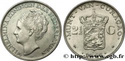 CURAçAO 2 1/2 Gulden reine Wilhelmina des Pays Bas 1944 Denver - D
