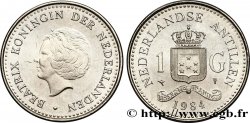 ANTILLES NÉERLANDAISES 1 Gulden reine Beatrix 1984 