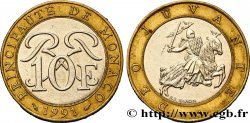 MONACO 10 Francs monogramme de Rainier III / chevalier en armes 1991 Paris