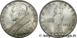 VATIKANSTAAT UND KIRCHENSTAAT 100 Lire Pie XII an XIX / Fides tenant la croix 1957 Rome