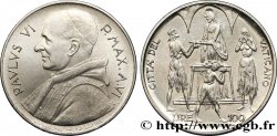 VATICAN ET ÉTATS PONTIFICAUX 100 Lire Paul VI an IV / Christ distribuant les pains 1968 Rome
