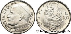 VATICAN AND PAPAL STATES 100 Lire Jean Paul II an III / ange offrant de la nourriture 1981 Rome
