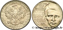 POLOGNE 10 Zlotych aigle / 100e anniversaire de la naissance de Marie Sklodowska Curie 1967 Varsovie