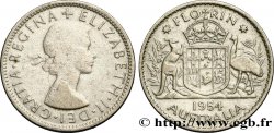 AUSTRALIA 1 Florin Elisabeth II 1954 Melbourne