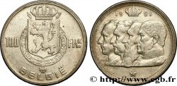 BELGIUM 100 Francs Quatre rois de Belgique, légende flamande 1951 