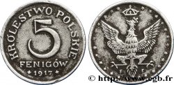 POLOGNE 5 Fenigow Pologne sous administration allemande 1917 