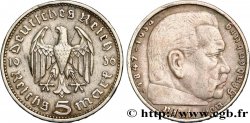 ALLEMAGNE 5 Reichsmark Aigle / Maréchal Paul von Hindenburg 1936 Berlin