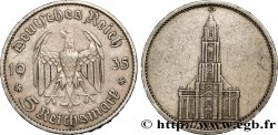 DEUTSCHLAND 5 Reichsmark église de la garnison de Potsdam 1935 Berlin