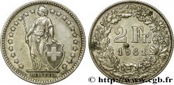SCHWEIZ 2 Francs Helvetia 1961 Berne - B