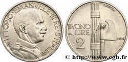 ITALIE Bon pour 2 Lire (Buono da Lire 2) Victor Emmanuel III / faisceau de licteur 1924 Rome - R