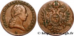 AUSTRIA 3 Kreuzer François II / aigle bicéphale 1800 Vienne