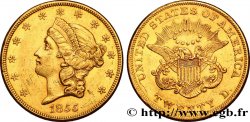 ÉTATS-UNIS D&nbsp;AMÉRIQUE 20 Dollars or &nbsp;Liberty&nbsp; 1855 Philadelphie