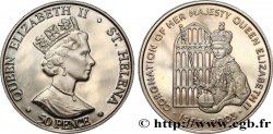 SANT ELENA 50 Pence 50e anniversaire du couronnement de al reine Élisabeth II 2003 