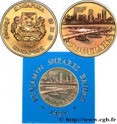 SINGAPUR 5 Dollars pont Benjamin Sheares 1982 