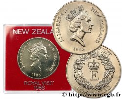 NUEVA ZELANDA
 1 Dollar visite royale d’Elisabeth II 1986 