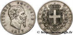 ITALIE 5 Lire Victor Emmanuel II 1877 Rome
