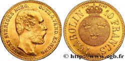 SUÈDE 1 Carolin ou 10 Francs or Charles XV 1868 Stockholm