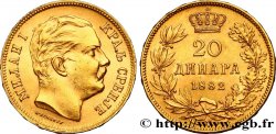 SERBIE 20 Dinara Milan IV Obrenovic 1882 Vienne