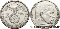 GERMANY 2 Reichsmark aigle surmontant une swastika / Maréchal Paul von Hindenburg 1939 Berlin